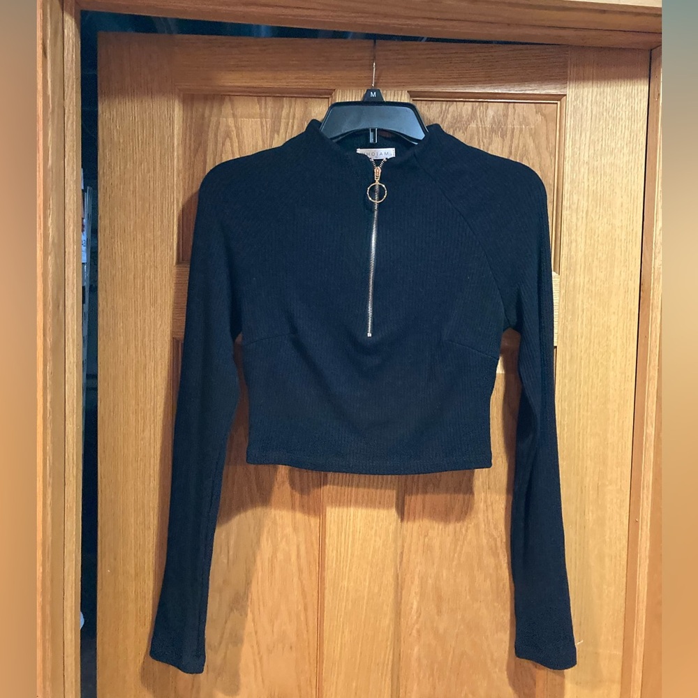 Whoiam half zip long sleeve top.